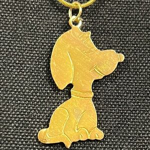 Gold Dog Pendant necklace